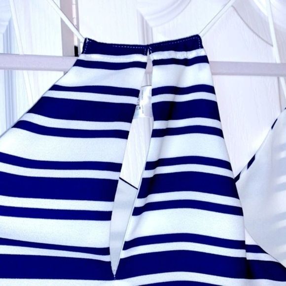Express Navy and White Striped Racerback Tank Top - Picture 6 of 7